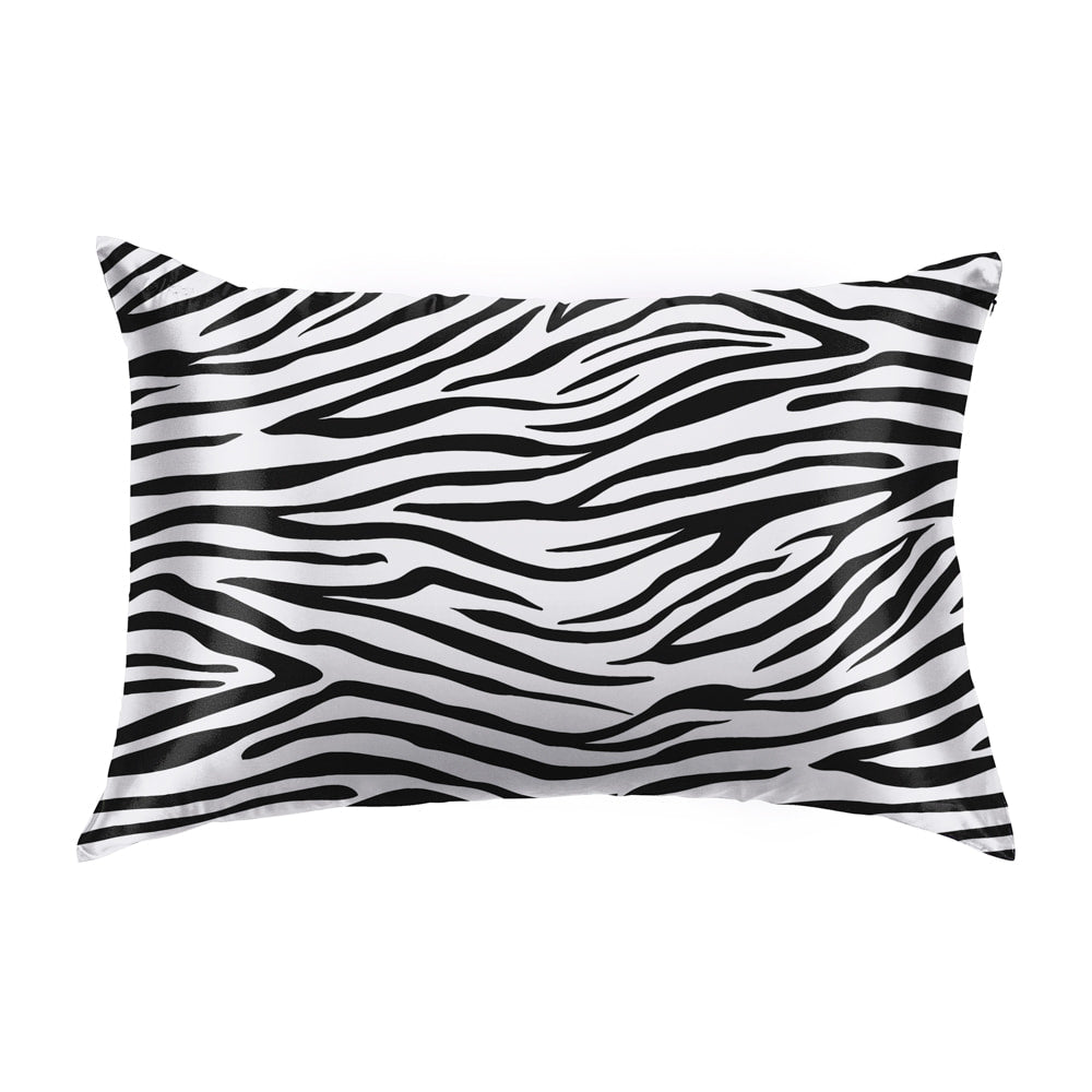 Blissy Queen Zebra Pillowcase Lifestyle – Mulberry Silk