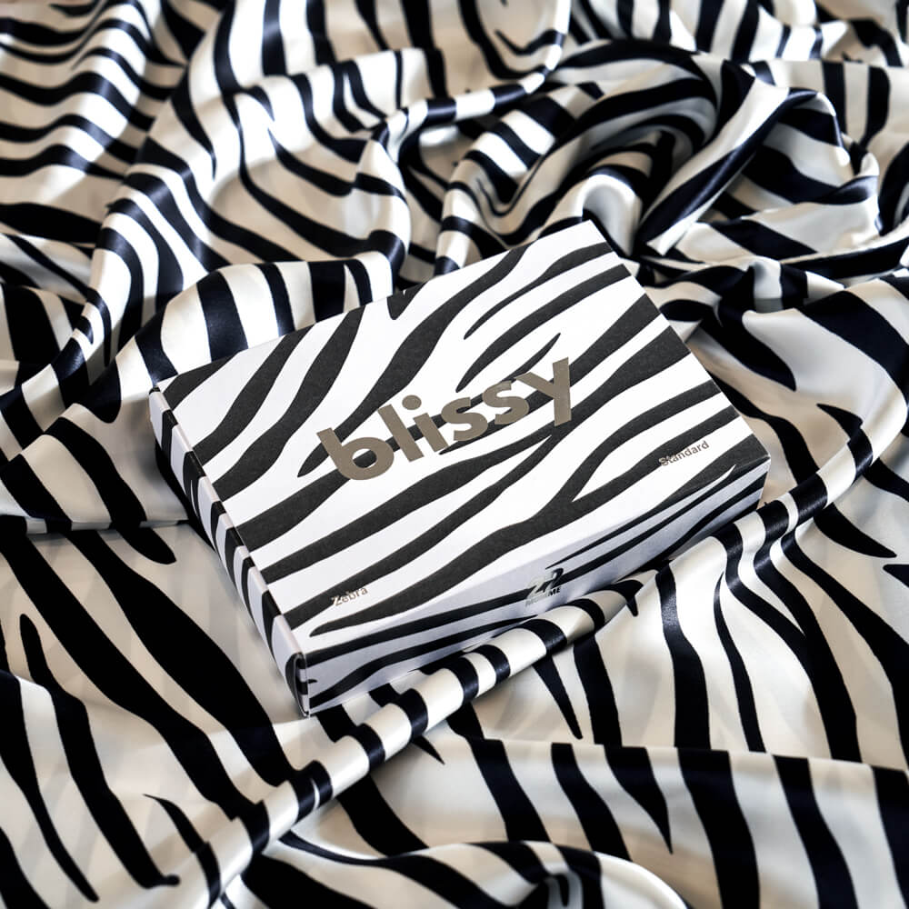 Blissy Mulberry Silk Pillowcase – Zebra Queen
