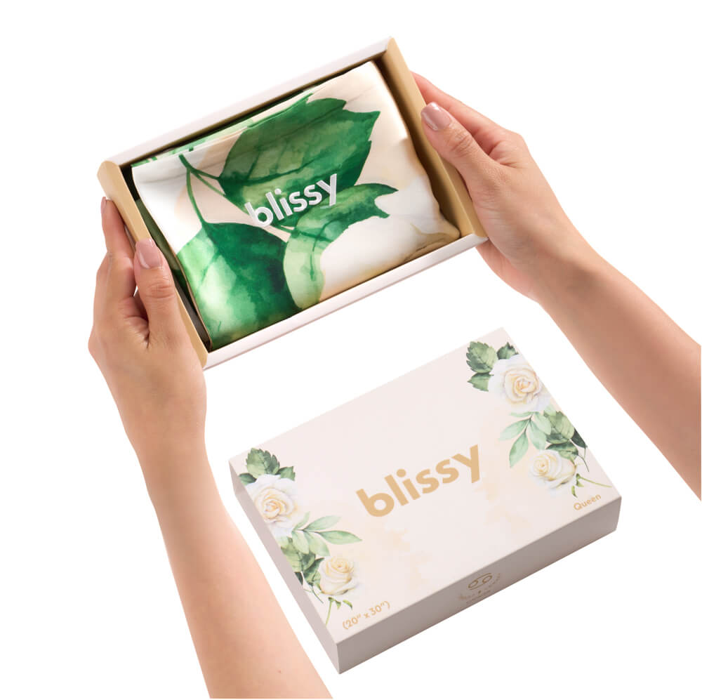 Blissy Mulberry Silk Pillowcase – Zodiac Flower Standard