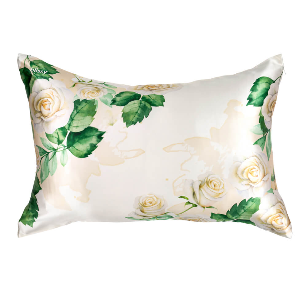 Blissy Zodiac Flower Silk Pillowcase Detail – Standard