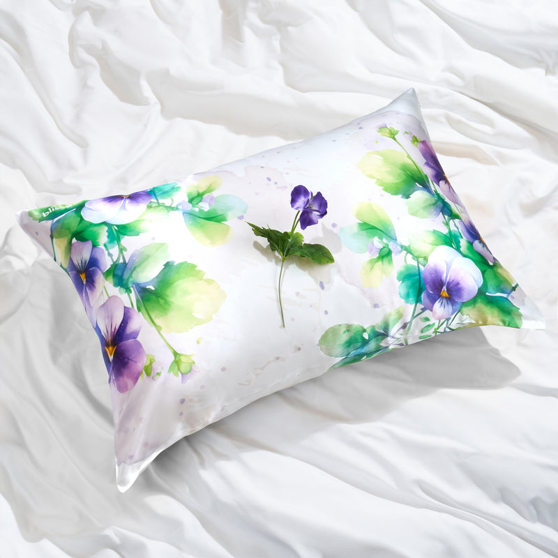 Pillowcase - Zodiac Flower - Capricorn Pansy - Queen