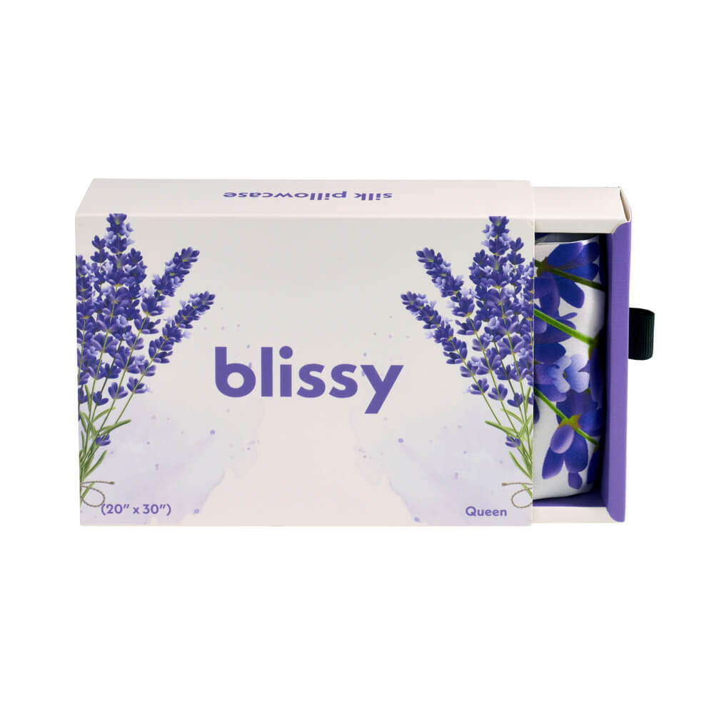 Blissy Zodiac Flower Silk Pillowcase Detail – King