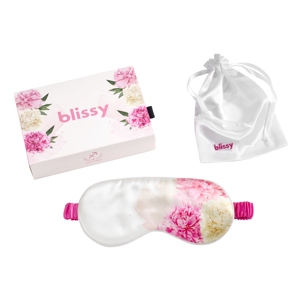 Blissy Zodiac Flower Sleep Mask – 22 Momme Mulberry Silk, 100% Silk