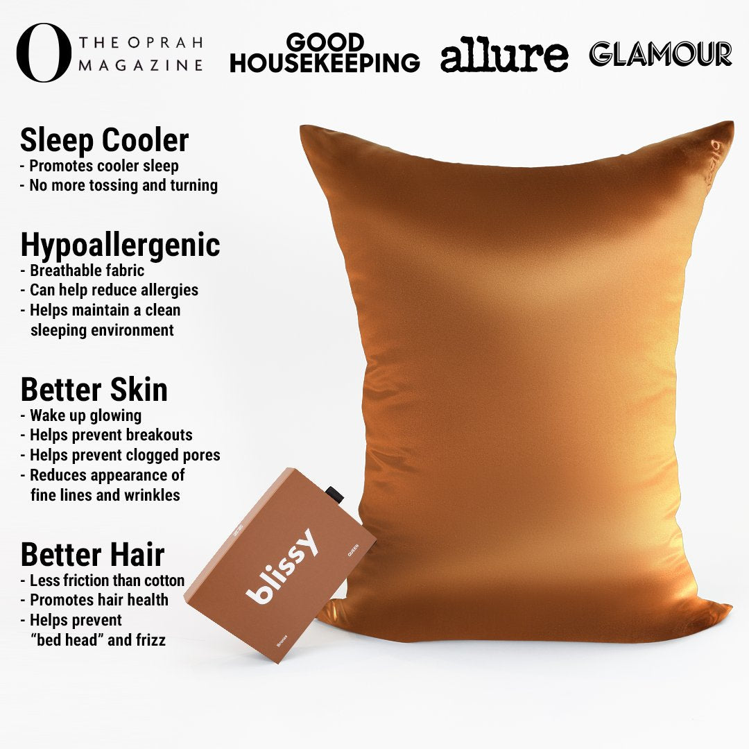 Bronze Mulberry Silk Pillowcase – Blissy King