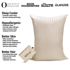 Pillowcase - Champagne Striped - Queen