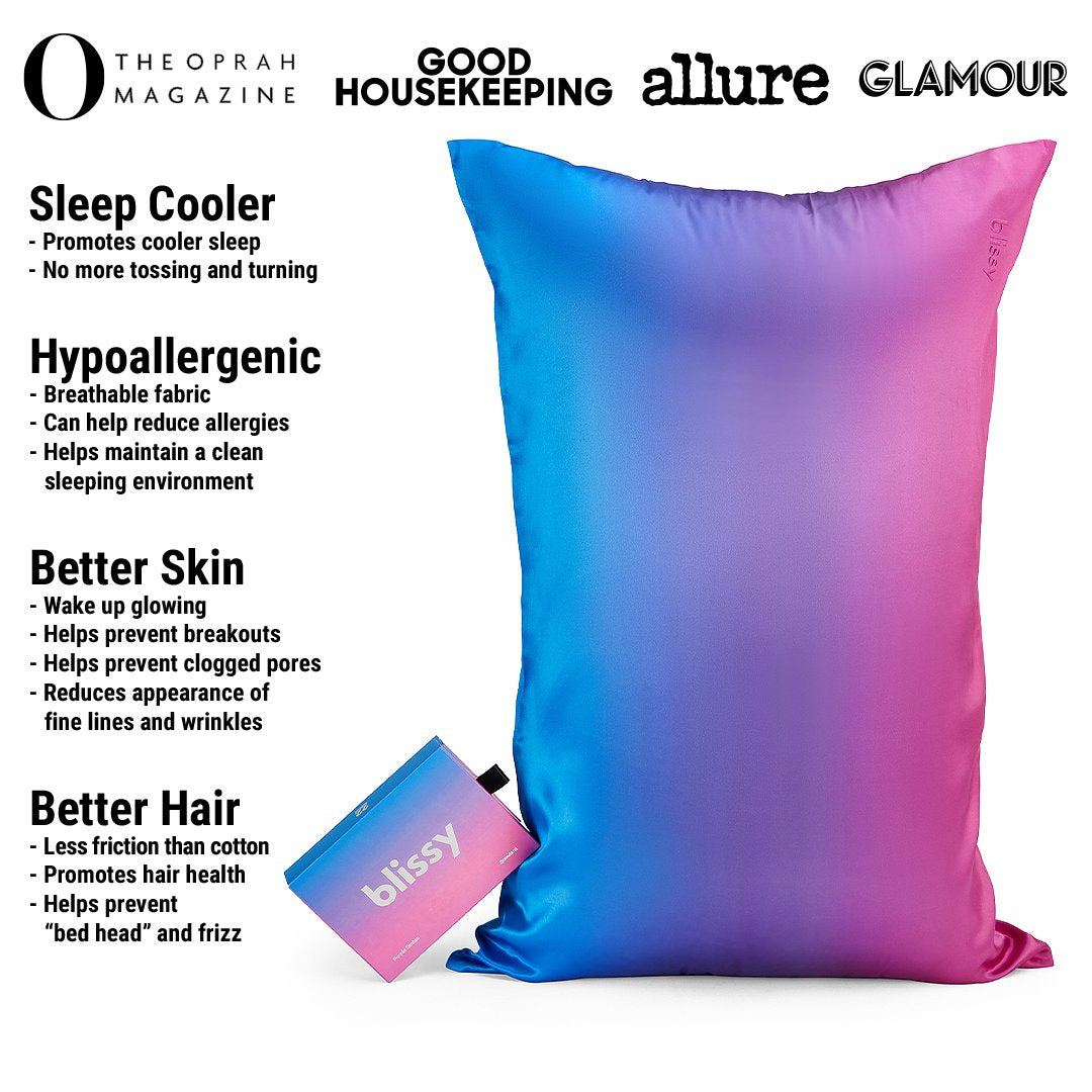 Purple Ombre Mulberry Silk Pillowcase – Blissy Standard