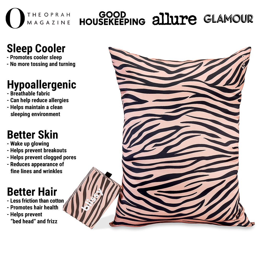 Tiger Mulberry Silk Pillowcase – Blissy Standard