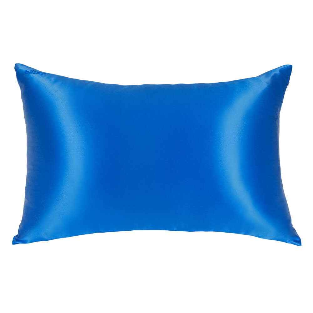 Blissy Azure Silk Pillowcase Detail – King