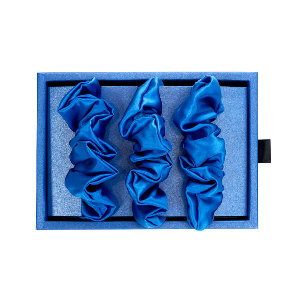Blissy Azure Silk Blissy Scrunchies Detail –