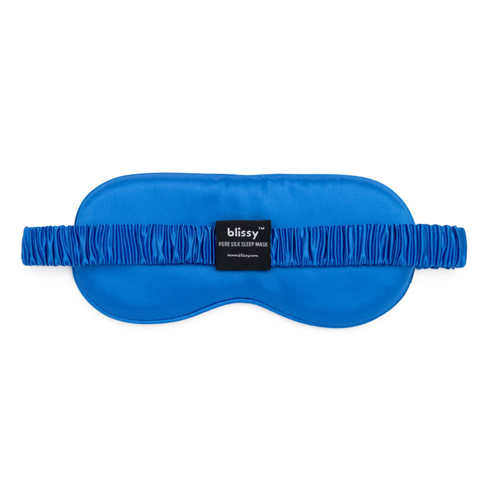 Blissy Azure Silk Sleep Mask Detail –