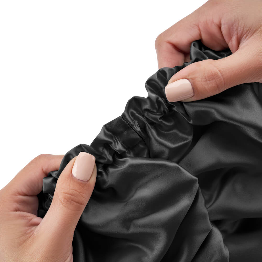 Blissy Black Silk Blissy Bonnet Detail –