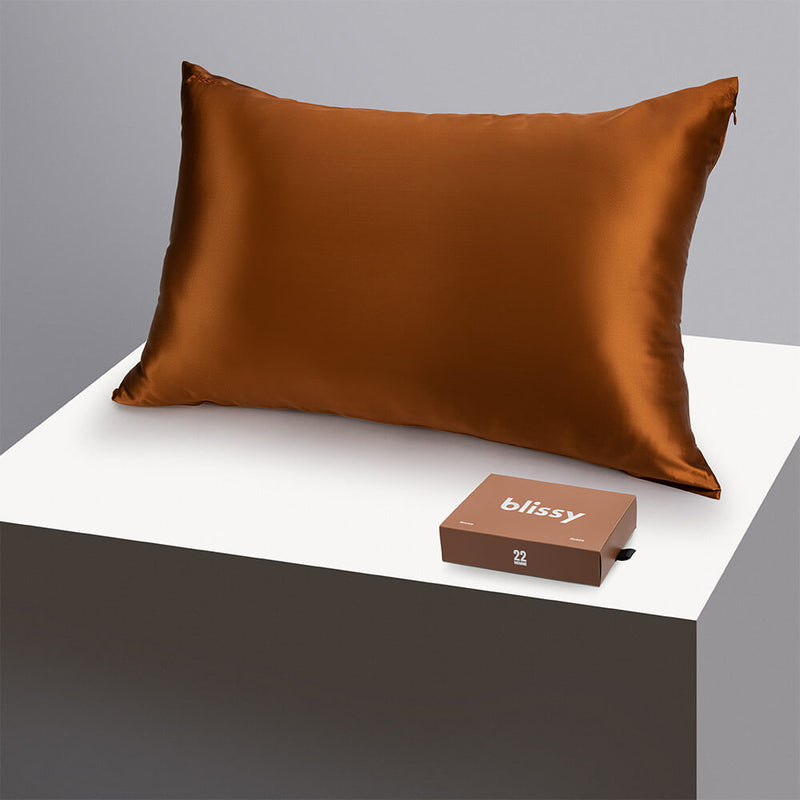 Pillowcase - Bronze - Standard - Blissy Standard Bronze Pillowcase – 22 Momme Mulberry Silk, 100% Silk