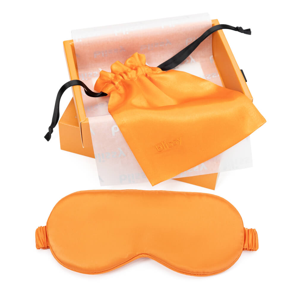 Blissy Mulberry Silk Sleep Mask – Coral
