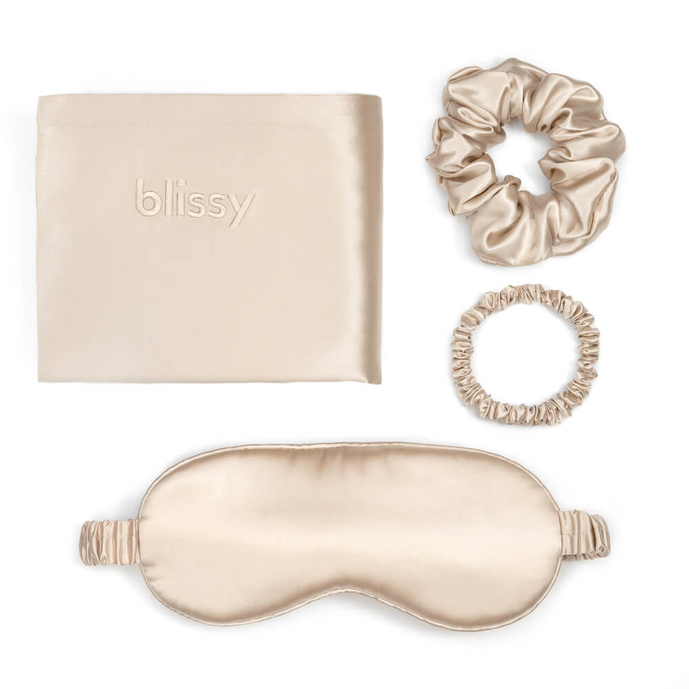Blissy Champagne Silk Blissy Dream Set Detail – King