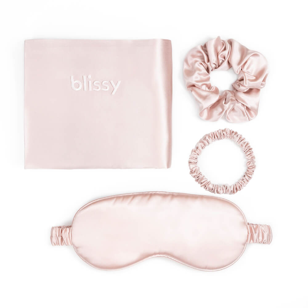 Blissy Pink Silk Blissy Dream Set Detail – Queen