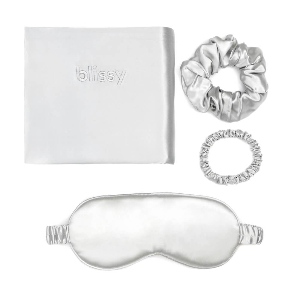 Blissy Silver Silk Blissy Dream Set Detail – King