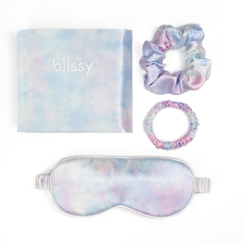 Blissy Tie-Dye Silk Blissy Dream Set Detail – Queen