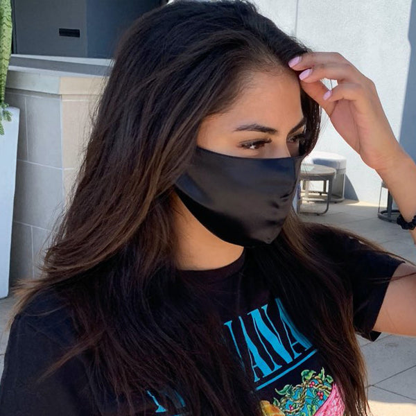 Blissy Black Face Mask – 22 Momme Mulberry Silk, 100% Silk