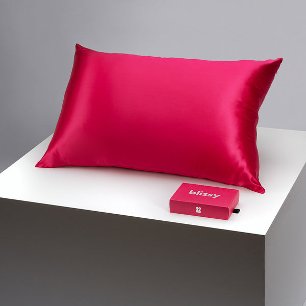 Blissy Standard Hibiscus Pillowcase – 22 Momme Mulberry Silk, 100% Silk