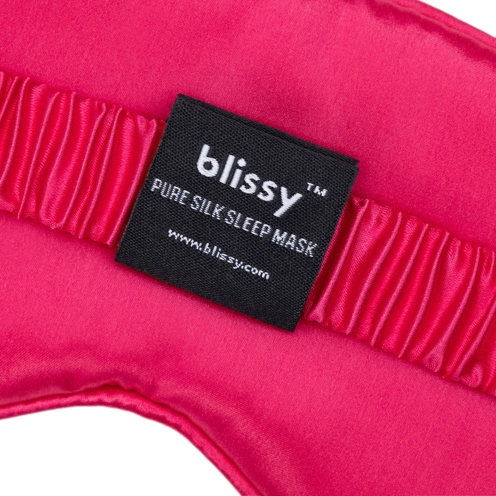 Blissy Hibiscus Silk Sleep Mask Detail –