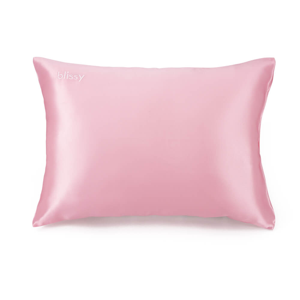 Bubblegum Pink Pillowcase Close-Up – Blissy 22 Momme Silk