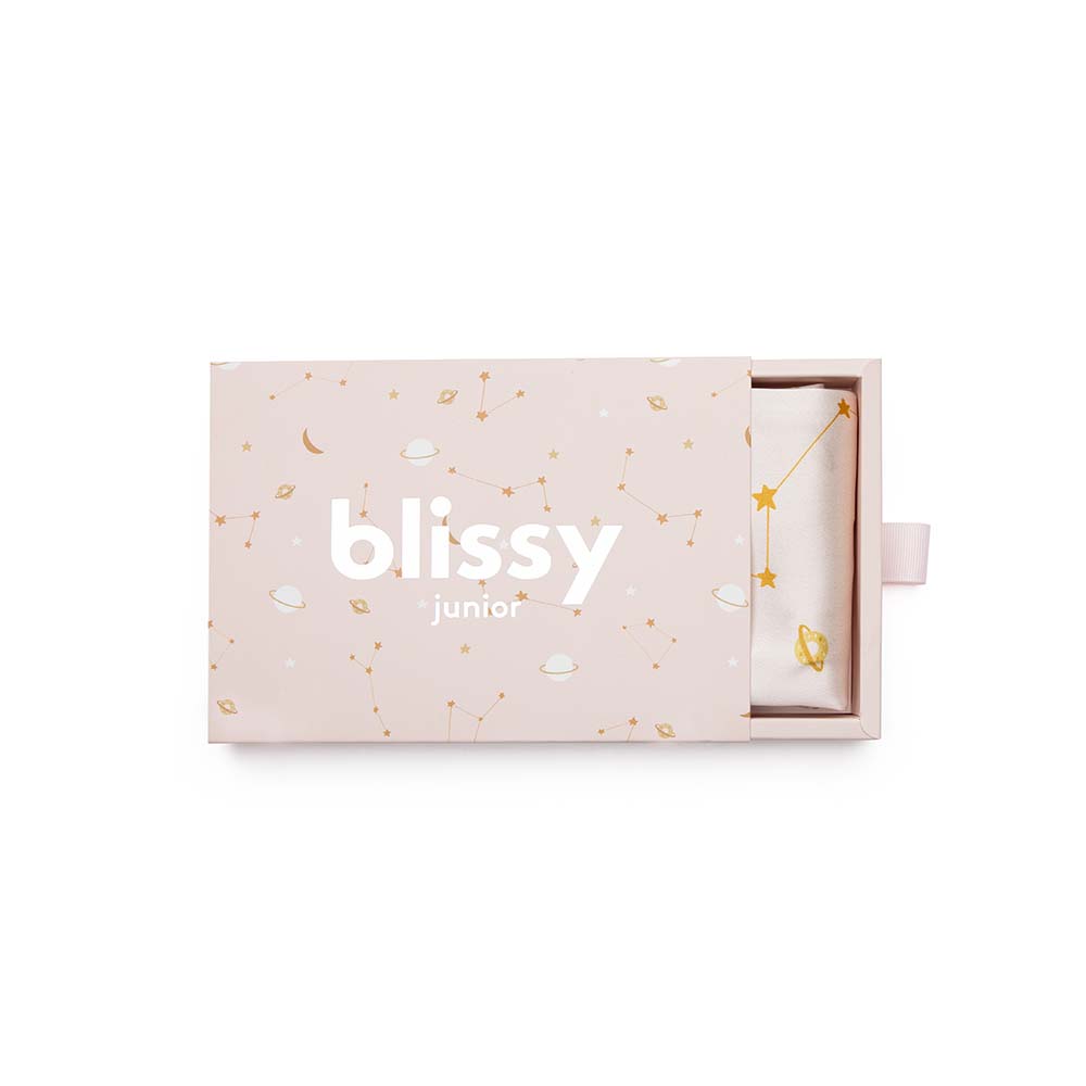 Pink Galaxy Pillowcase Close-Up – Blissy 22 Momme Silk