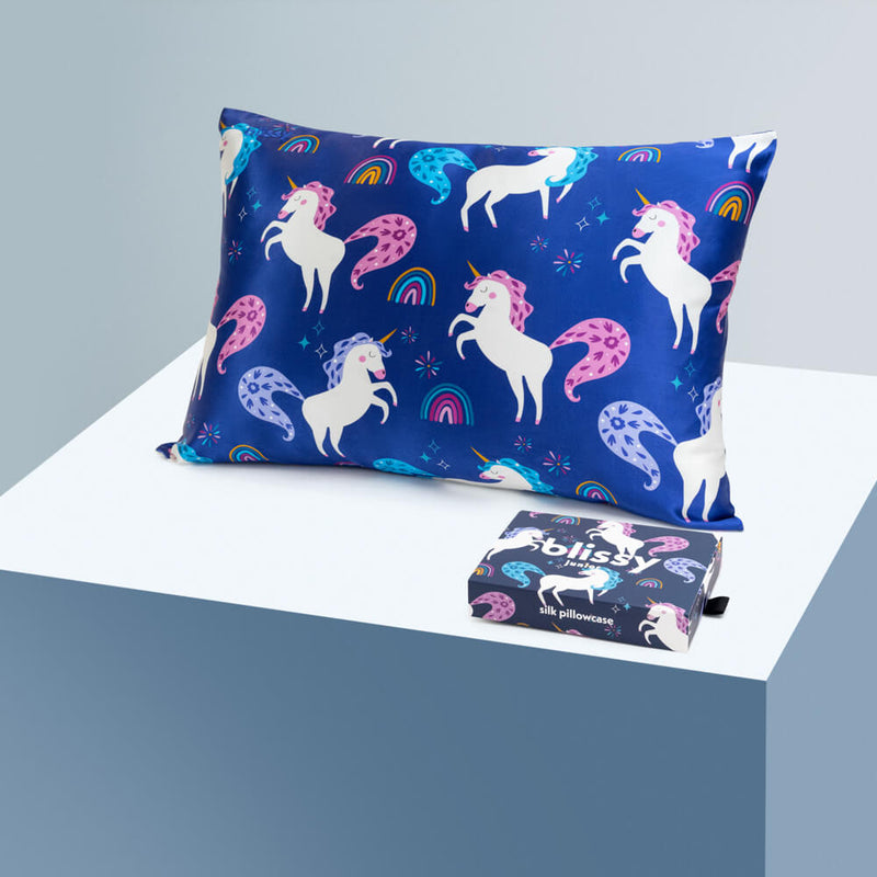 Pillowcase - Unicorn - Junior Standard - Blissy Unicorn Pillowcase – 22 Momme Mulberry Silk, 100% Silk