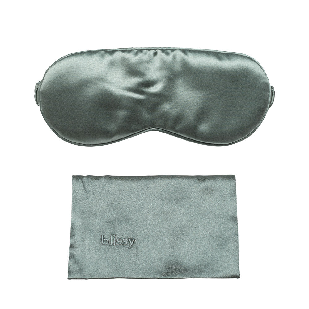 Blissy Matcha Silk Sleep Mask Detail –