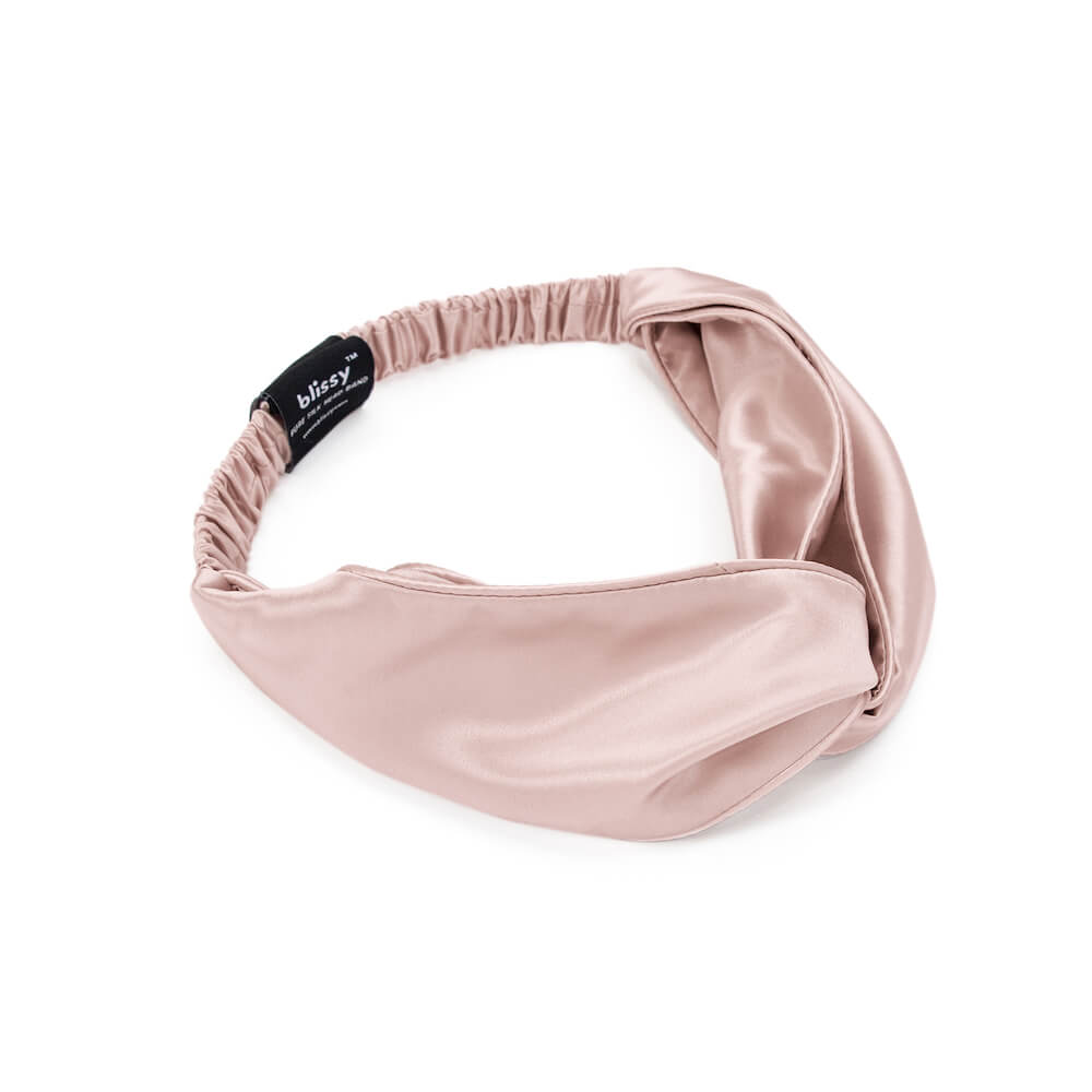 Pink Blissy Head Piece Close-Up – Blissy 22 Momme Silk