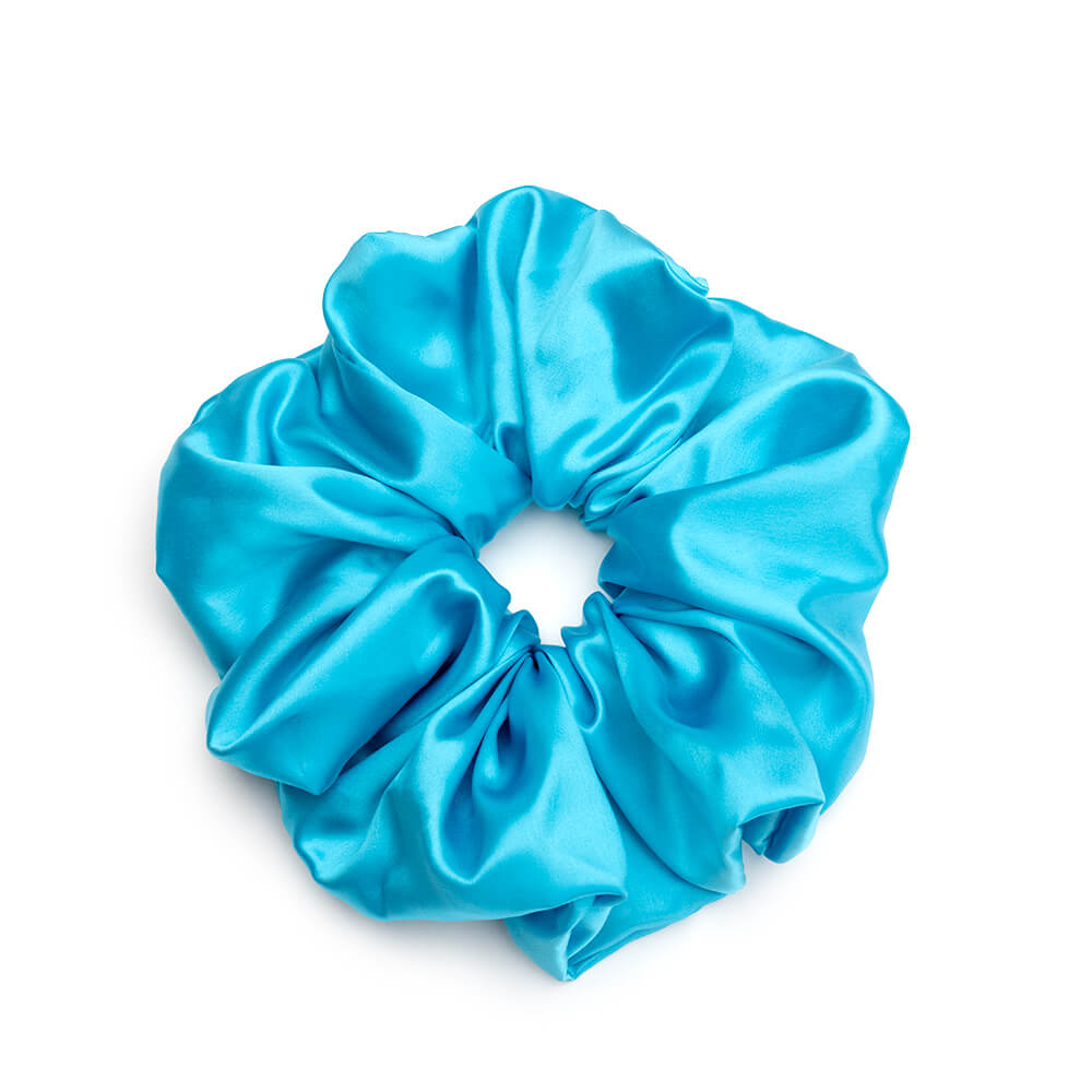Bahama Blue Mulberry Silk Blissy Oversized Scrunchie – Blissy