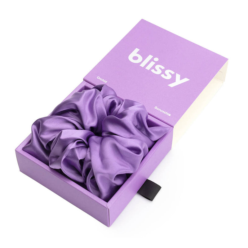 Blissy Oversized Scrunchie - Orchid - Blissy Orchid Blissy Oversized Scrunchie – 22 Momme Mulberry Silk, 100% Silk