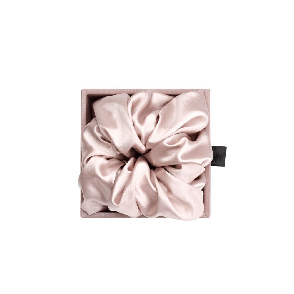 Blissy Pink Silk Blissy Oversized Scrunchie Detail –