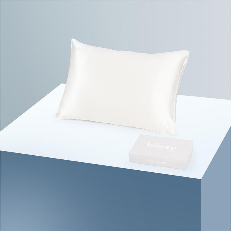 Pillowcase - White - Toddler - Blissy White Pillowcase – 22 Momme Mulberry Silk, 100% Silk