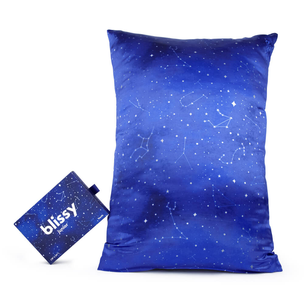 Blissy Night Sky Pillowcase Lifestyle – Mulberry Silk