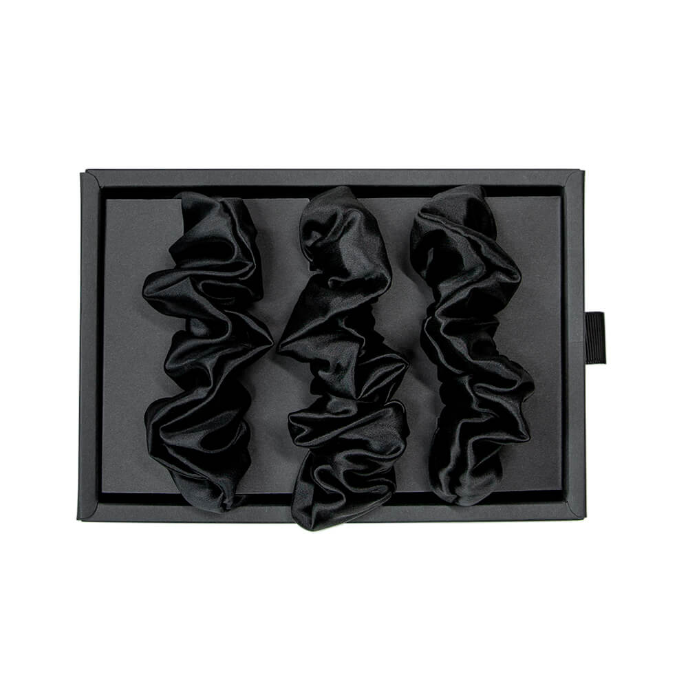 Blissy Mulberry Silk Blissy Silk Scrunchies (3-Pack) – 100% Mulberry Silk Hair Ties