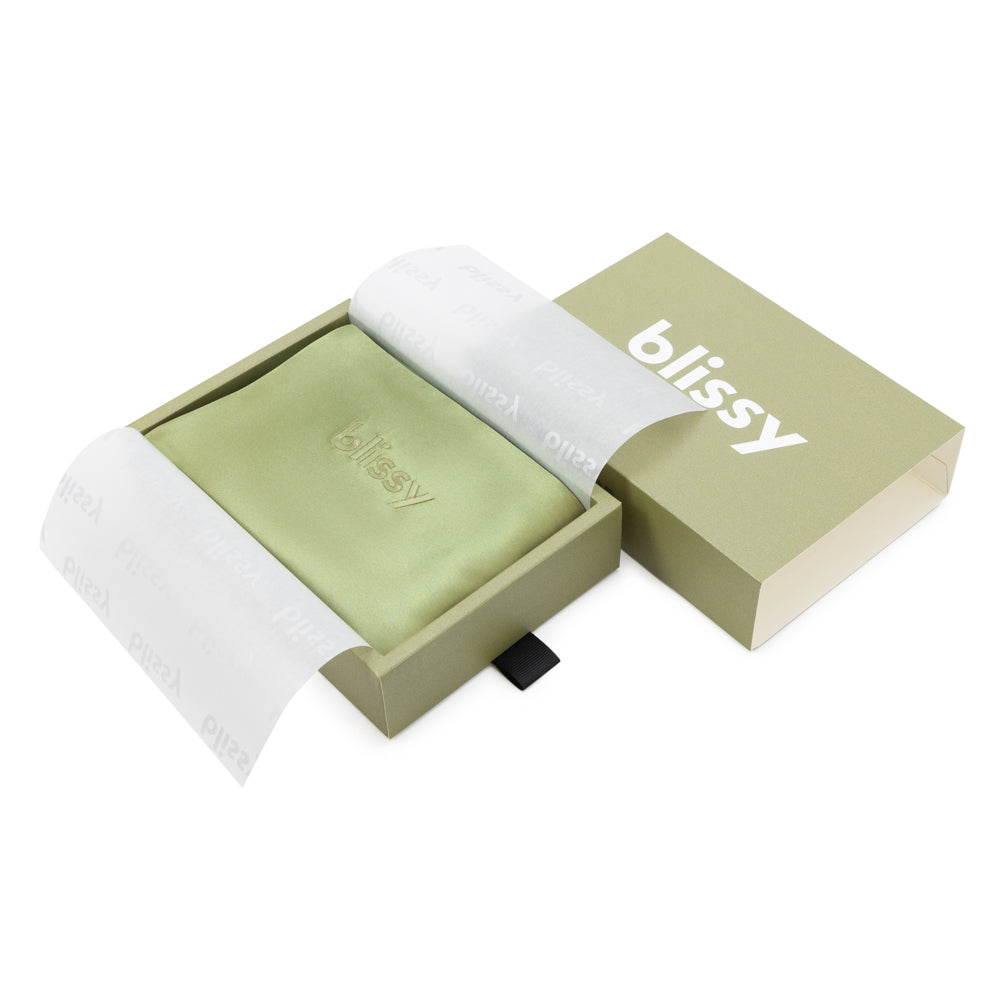 Blissy Mulberry Silk Pillowcase – Olive Standard