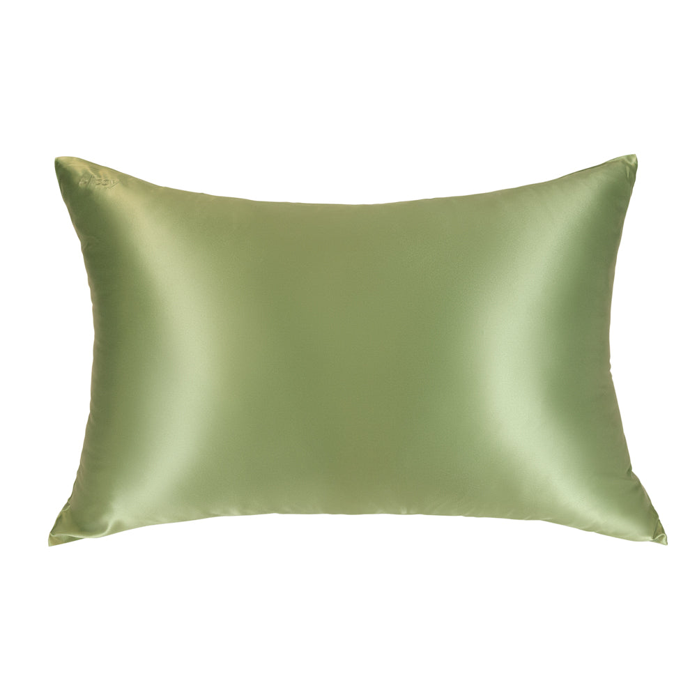 Blissy Olive Silk Pillowcase Detail – Standard