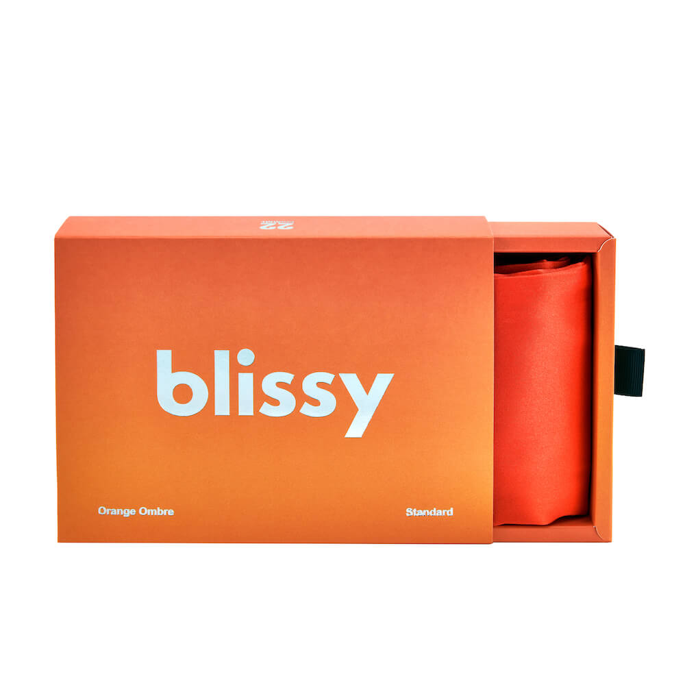 Blissy Mulberry Silk Pillowcase – Orange Ombre Queen