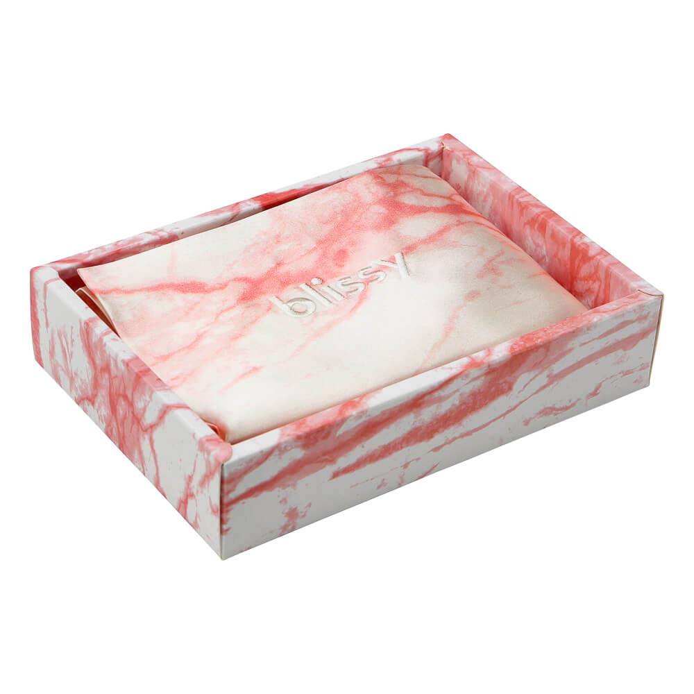 Queen Rose White Marble Pillowcase – Blissy Premium Silk