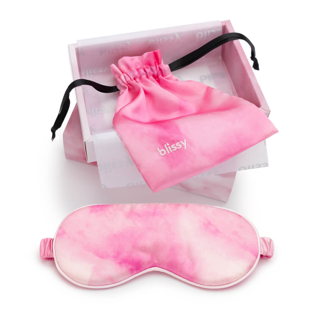 Pink Tie-Dye Sleep Mask – Blissy Premium Silk