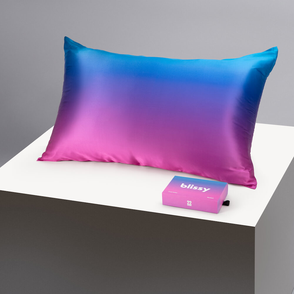 Blissy Queen Purple Ombre Pillowcase – 22 Momme Mulberry Silk, 100% Silk
