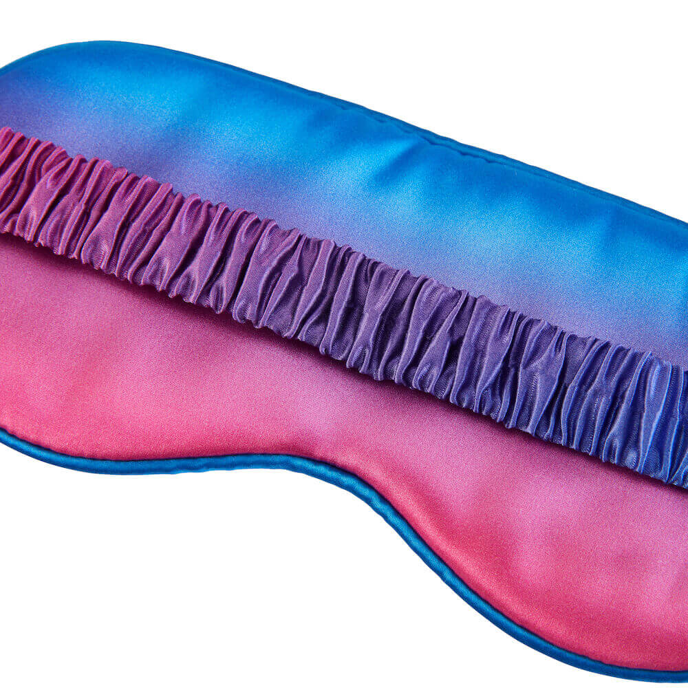 Blissy Purple Ombre Silk Sleep Mask Detail –