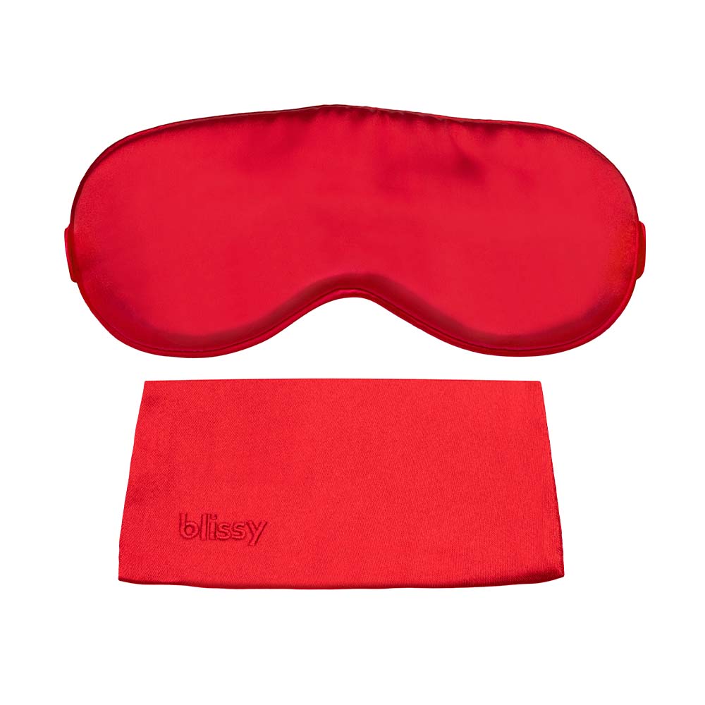 Red Sleep Mask – Blissy Premium Silk