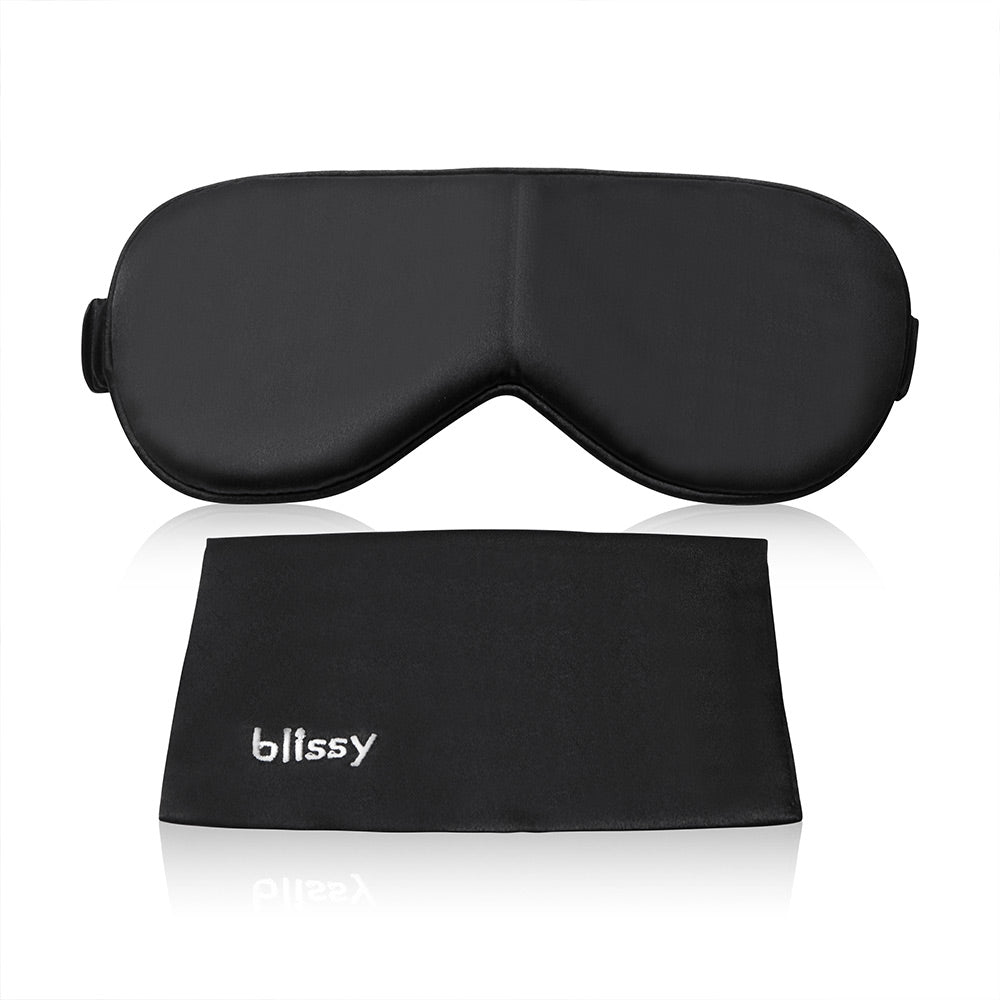 Black Mulberry Silk Sleep Mask – Blissy