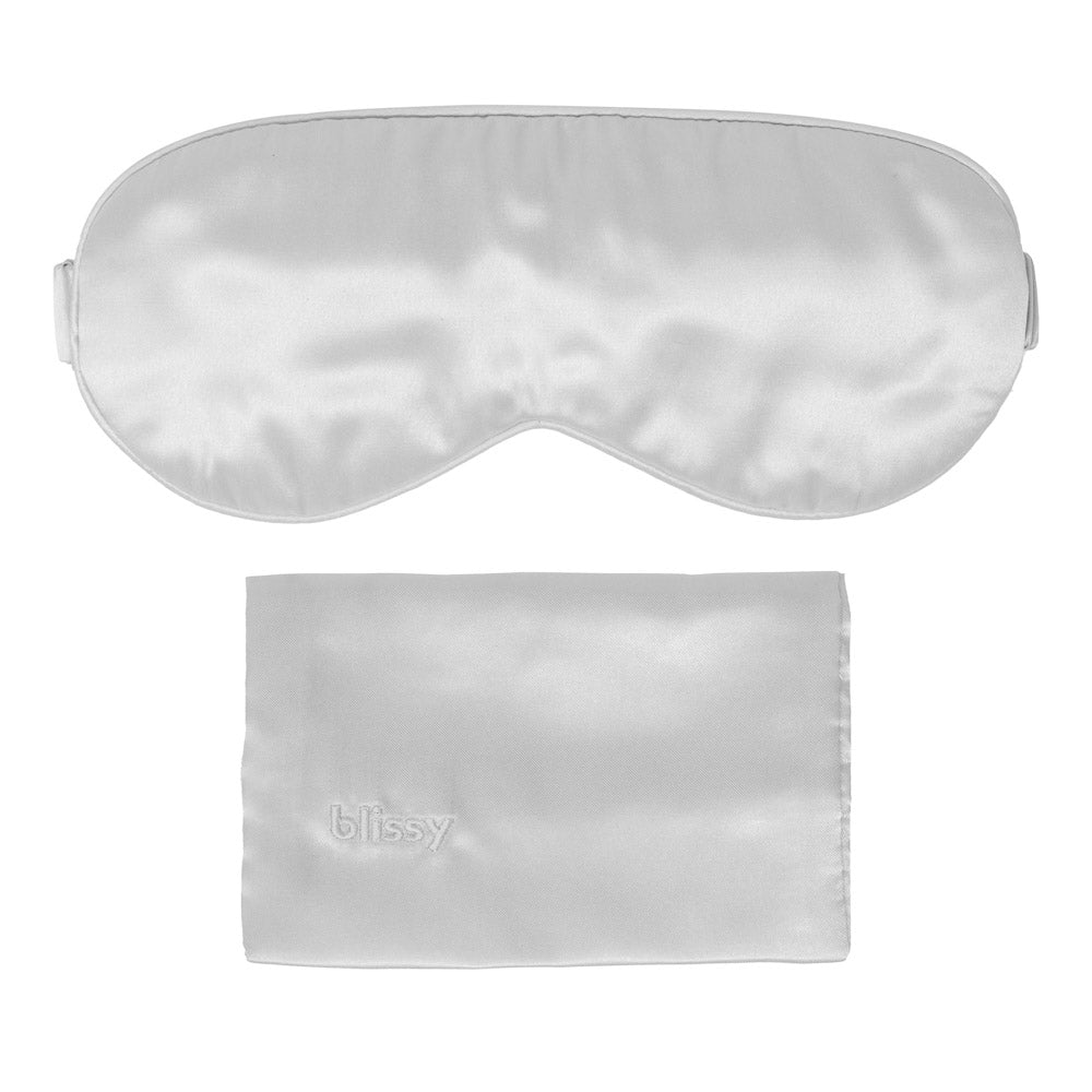 Silver Sleep Mask – Blissy Premium Silk
