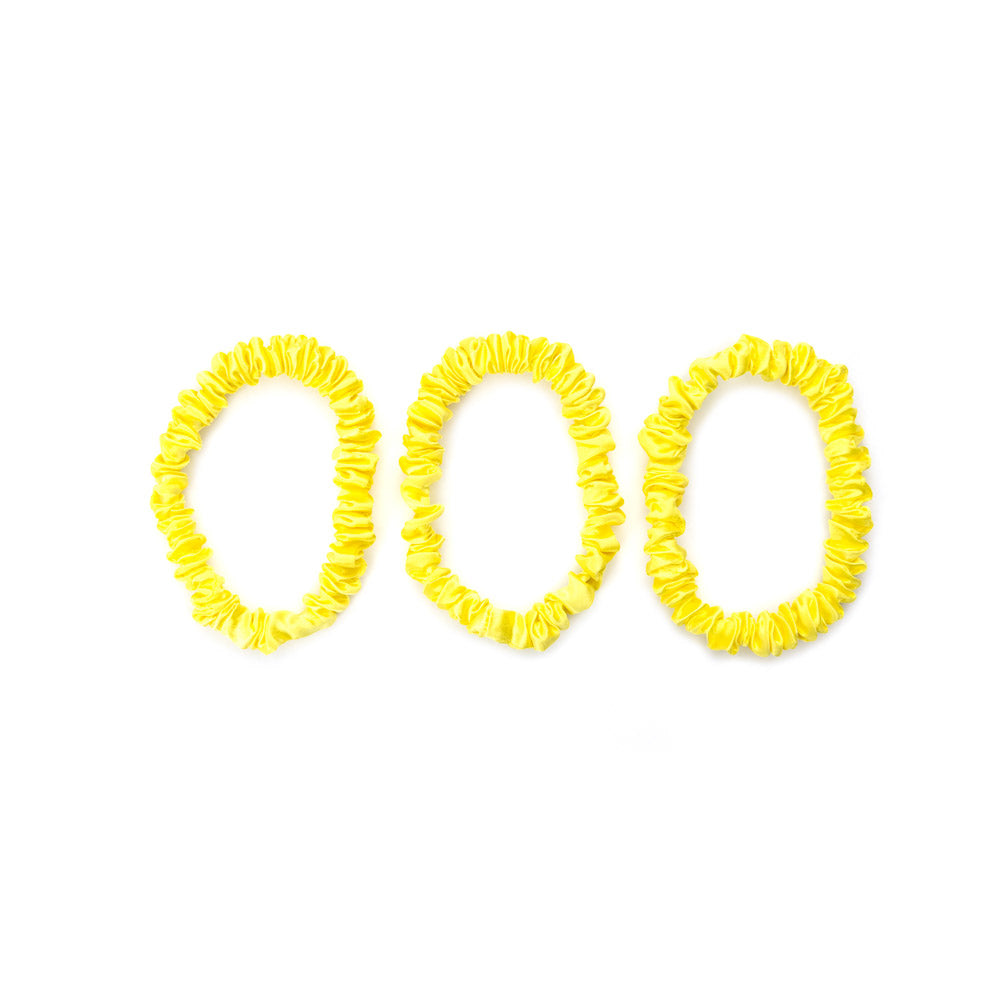 Sunshine Yellow Blissy Skinny Scrunchies – Blissy Premium Silk