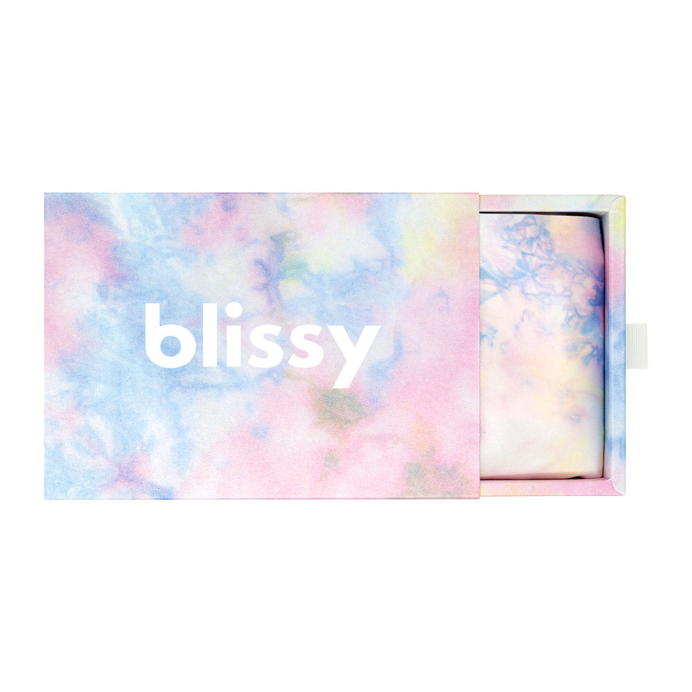 Blissy Mulberry Silk Pillowcase – Yellow Tie-Dye Standard