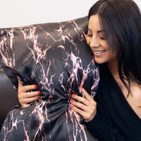 Pillowcase - Rose Black Marble - Queen